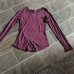Maurices maroon long sleeve t